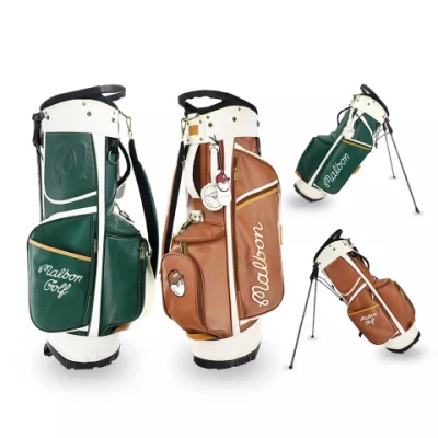 新しいデザイングリーンゴルフ防水バッグカスタムプリントロゴ高品質スタンドゴルフバッグ